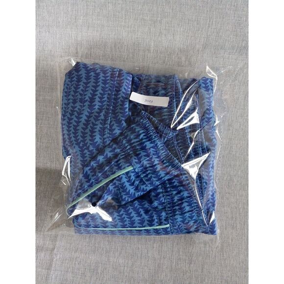 Vineyard Vines Men XLT Elastic Waist Drawstring‎ Checked Blue Trunk Short - Picture 12 of 12